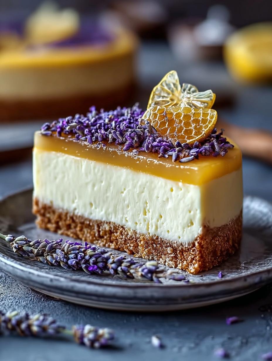 Irresistible Lemon Lavender Cheesecake Recipe to Delight - Lemon Lavender Cheesecake - main visual representation