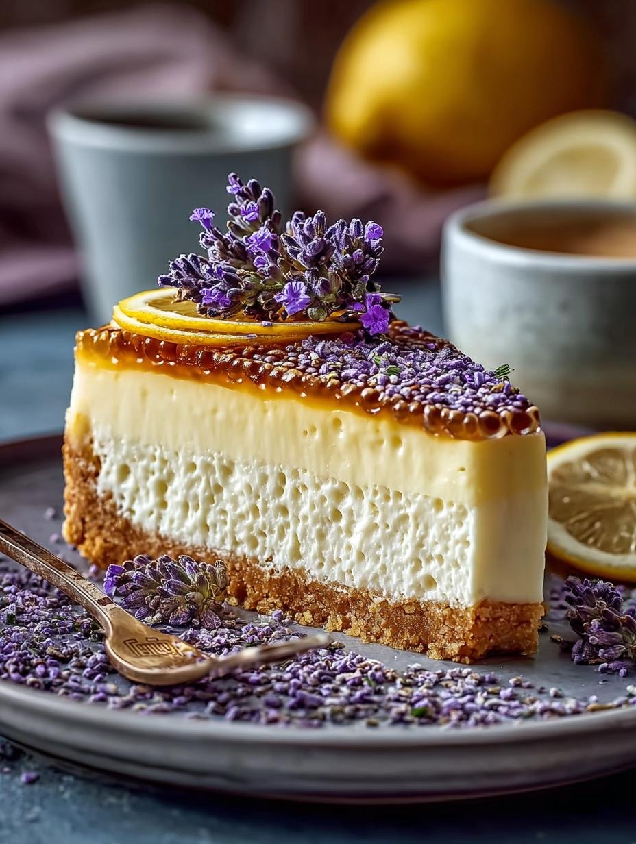 Lemon Lavender Cheesecake