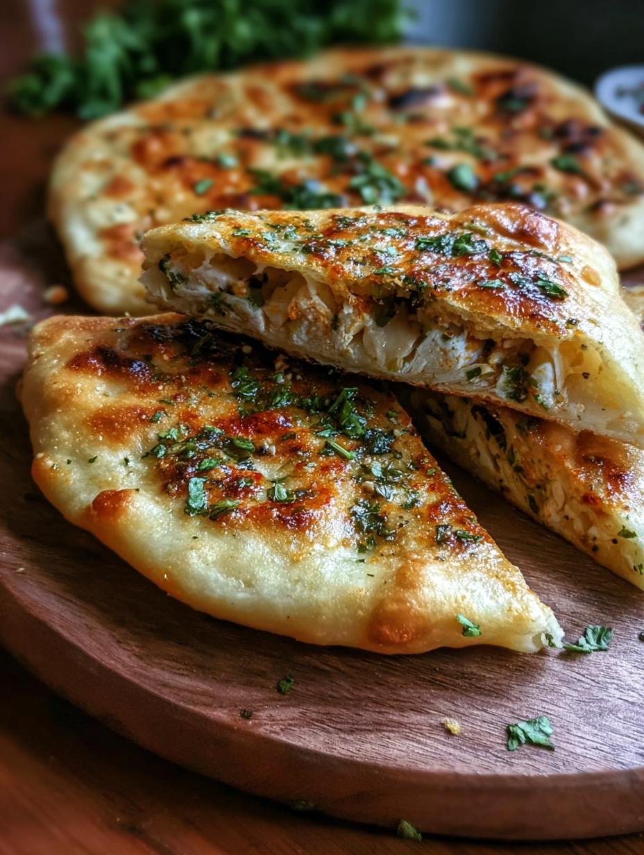 Moroccan Herb Stuffed Flatbread: 1 Amazing Bite of Joy - Moroccan Herb Stuffed Flatbread - additional detail