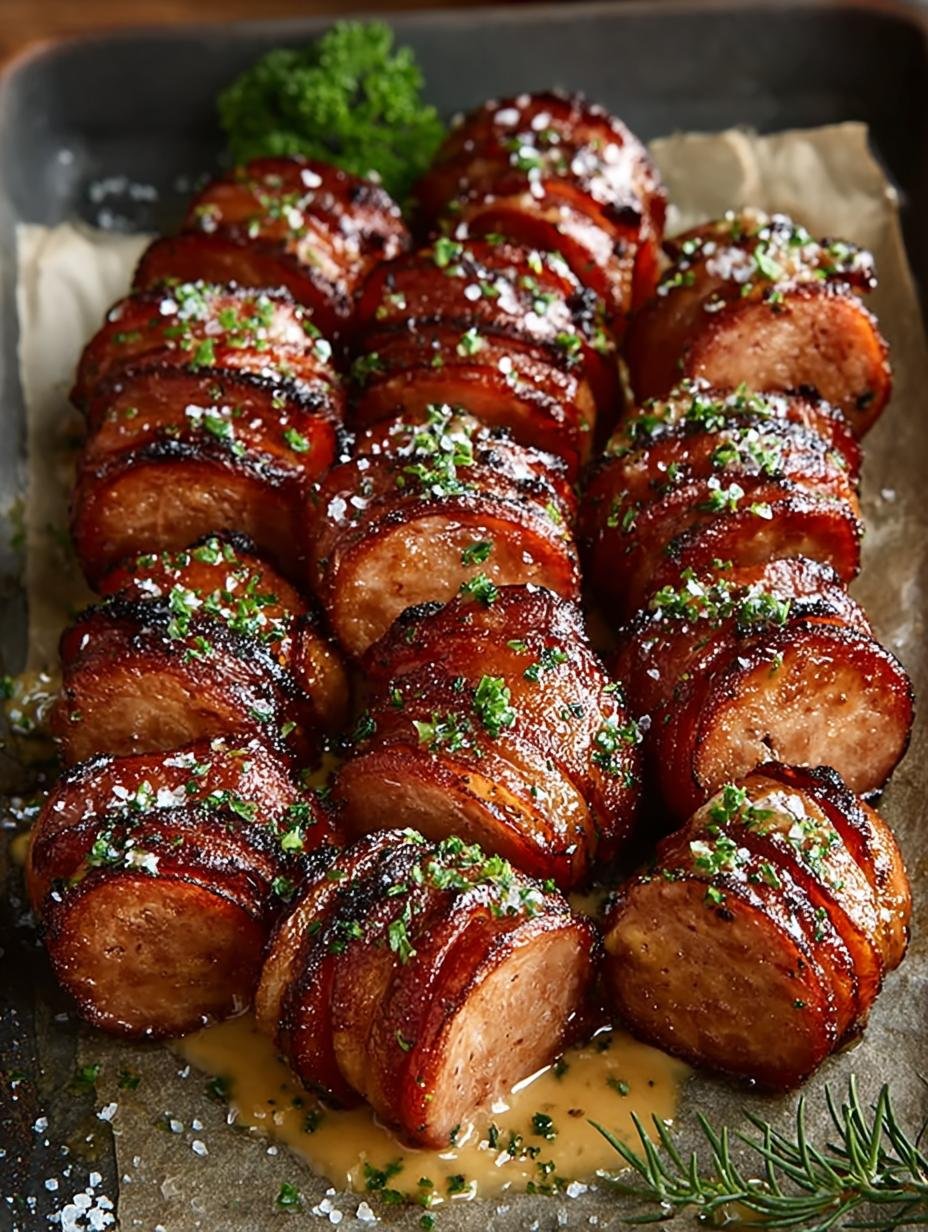 Mustard Hasselback Kielbasa Bites That Impress Everyone - Mustard Hasselback Kielbasa Bites - additional detail