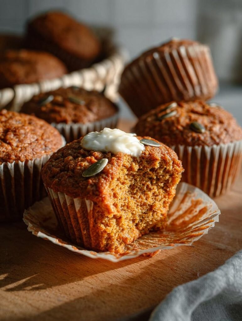 Oat Flour Pumpkin Muffins