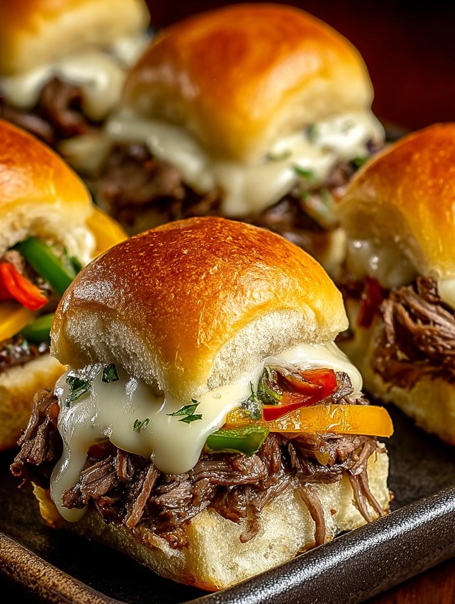 Philly Cheesesteak Sliders For