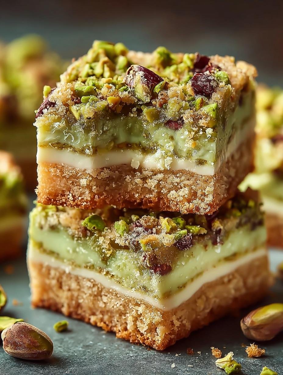 Pistachio Dream Cookie Bars: 24 Irresistible Treats - Pistachio Dream Cookie Bars - main visual representation