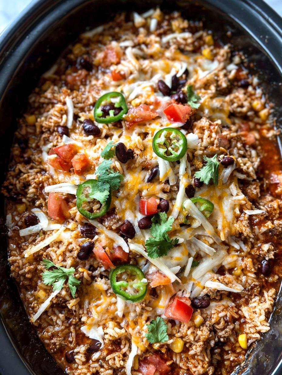 Amazing Slow Cooker Taco Rice: A 5-Hour Delight - Slow Cooker Taco Rice - main visual representation