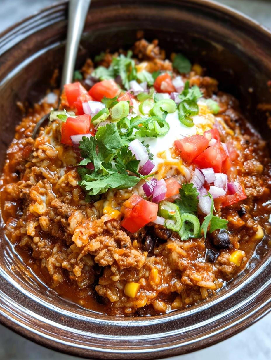 Slow Cooker Taco Rice