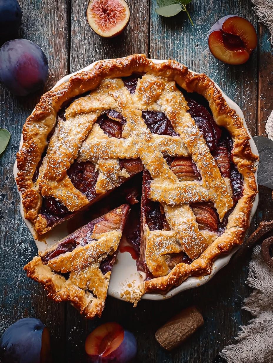 Spiced Plum Fig Pie