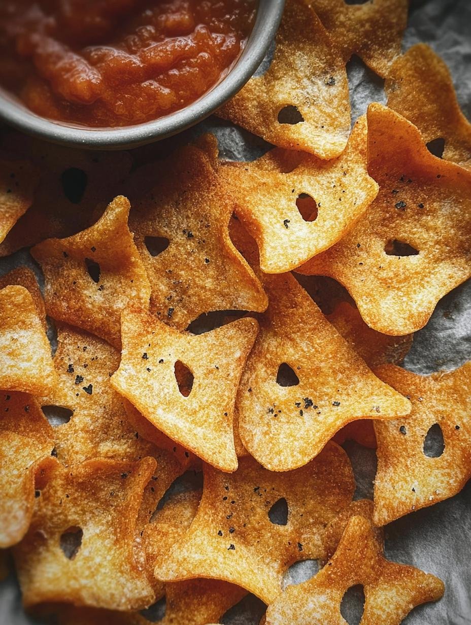 Delicious Spooky Baked Halloween Chips in 15 Mins - Spooky Baked Halloween Chips - main visual representation