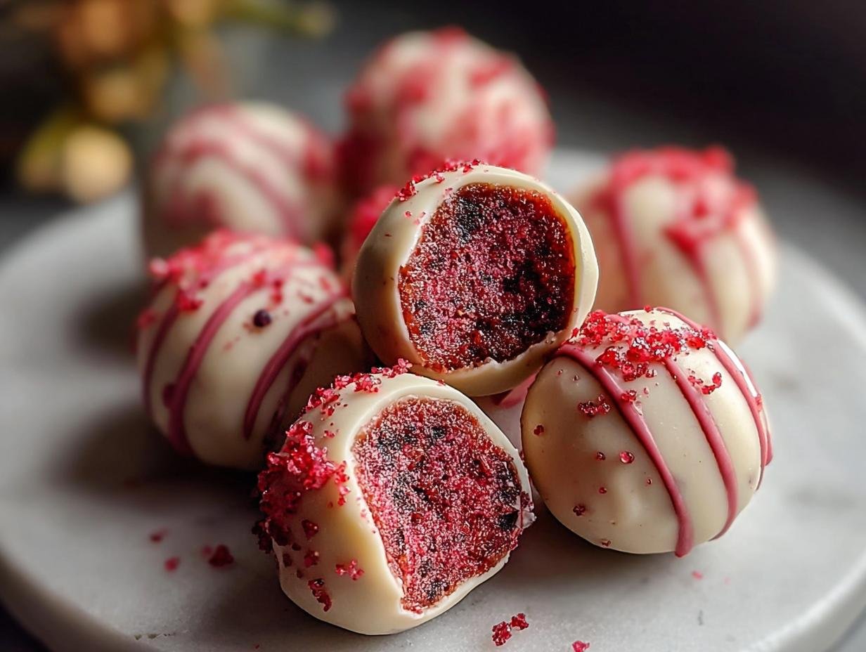 Amazing Strawberry Cheesecake Truffle Balls - Strawberry Cheesecake Truffle Balls - additional detail