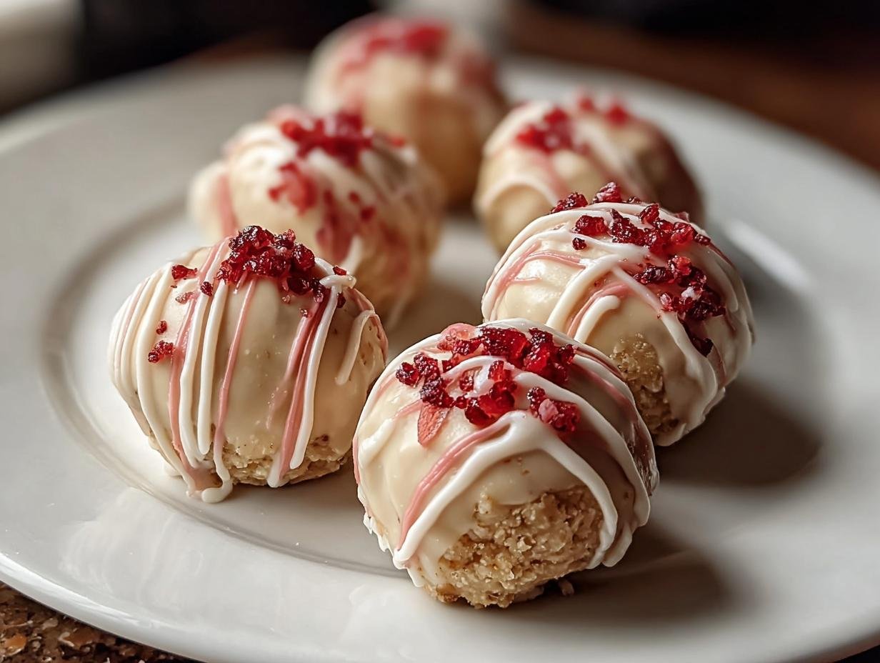 Amazing Strawberry Cheesecake Truffle Balls - Strawberry Cheesecake Truffle Balls - additional detail