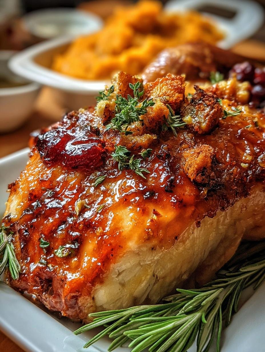 Deliciously roasted turkey with golden skin and vibrant pumpkin purée for a Unique Thanksgiving feast