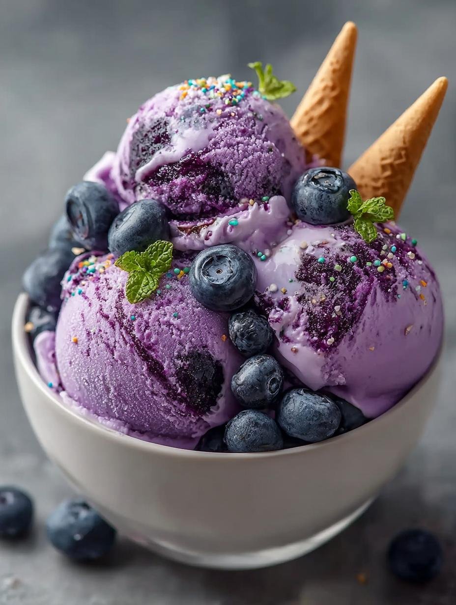 Vegan Blueberry Ice Cream