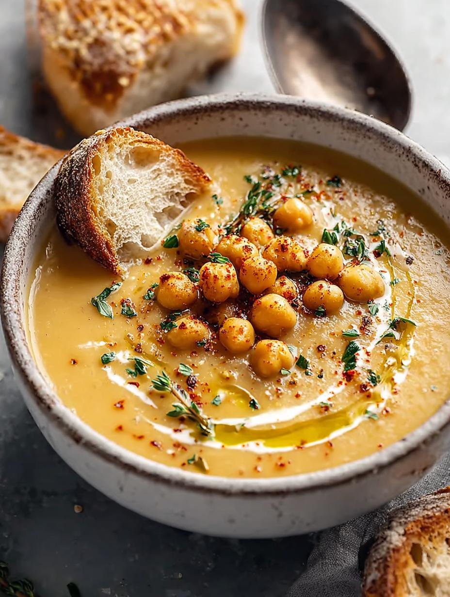 Vegan Garlic Chickpea Soup