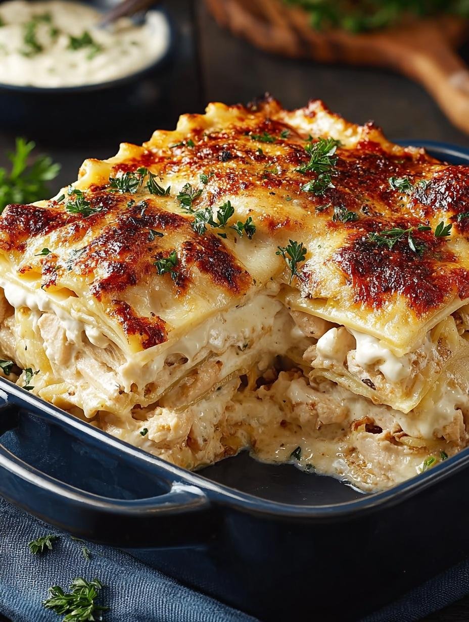 Chicken Alfredo Lasagna: 5 Reasons You'll Love This Recipe - Chicken Alfredo Lasagna - additional detail