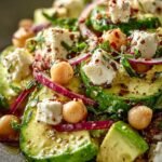 Chickpea Feta Avocado Salad