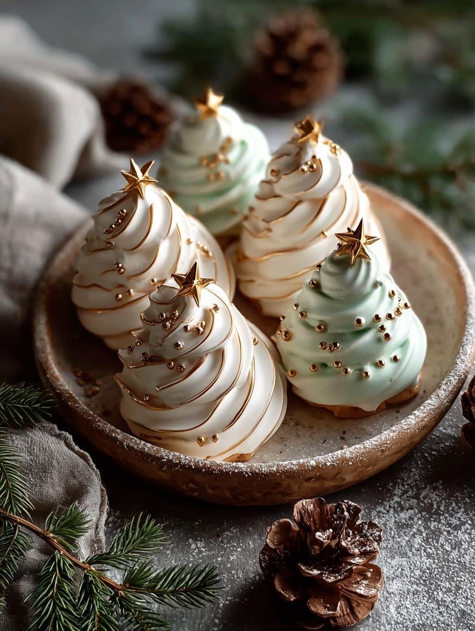 Christmas Tree Meringues