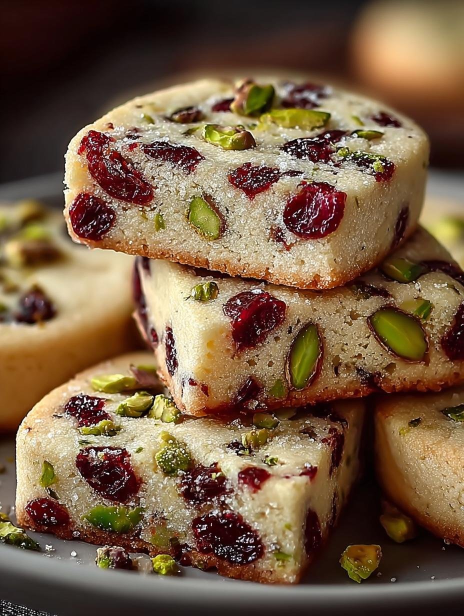 Cranberry Pistachio Shortbread Cookies for Sweet Moments - Cranberry Pistachio Shortbread Cookies - main visual representation
