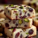 Cranberry Pistachio Shortbread Cookies