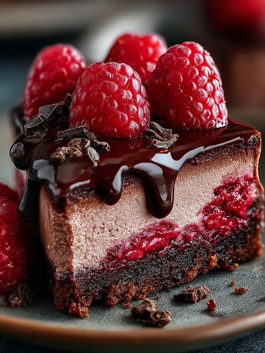 Irresistible Dark Chocolate Raspberry Cheesecake Recipe - Dark Chocolate Raspberry Cheesecake - main visual representation