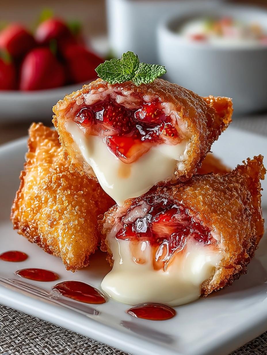 Deep Fried Strawberry Cheesecake
