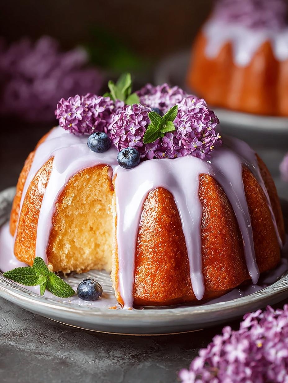 Delightful Lilac Bundt Cakes for Spring Celebrations - Lilac Bundt Cakes - additional detail