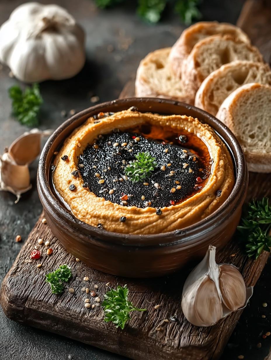 Mysterious Black Garlic Hummus: 5 Flavorful Secrets - Mysterious Black Garlic Hummus - main visual representation