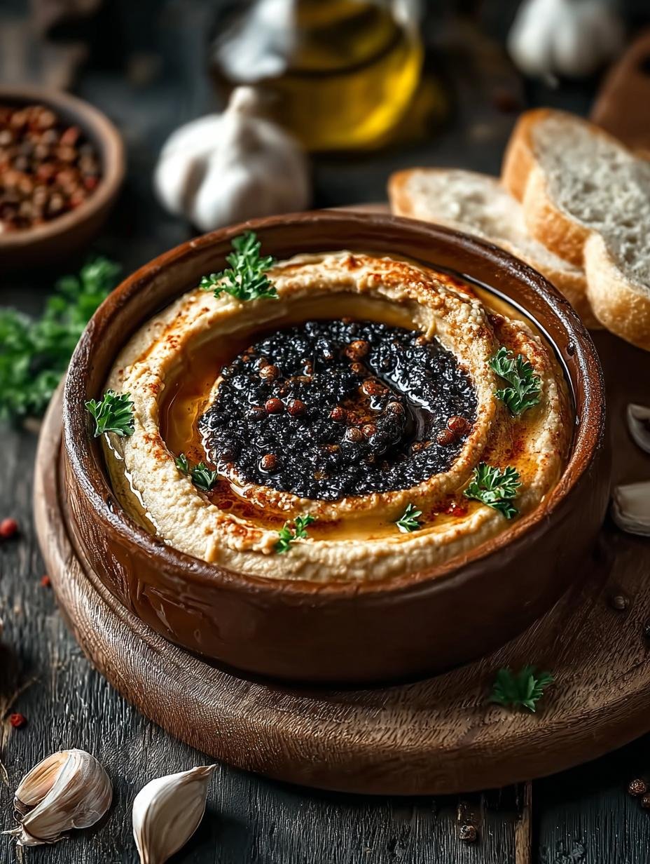 Mysterious Black Garlic Hummus