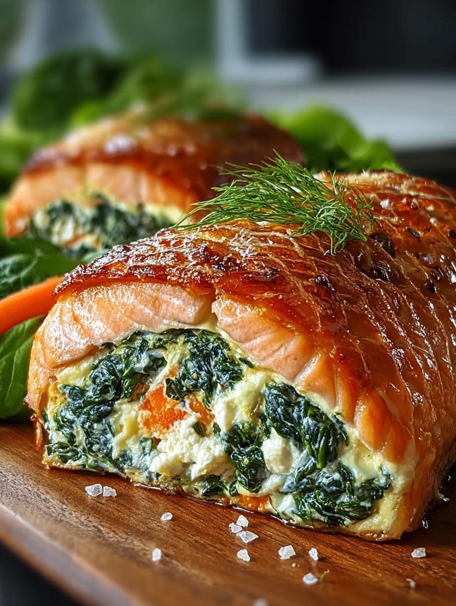 Spinach Cheese Stuffed Salmon Wellington for Gourmet Nights - Spinach Cheese Stuffed Salmon - main visual representation