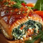 Spinach Cheese Stuffed Salmon