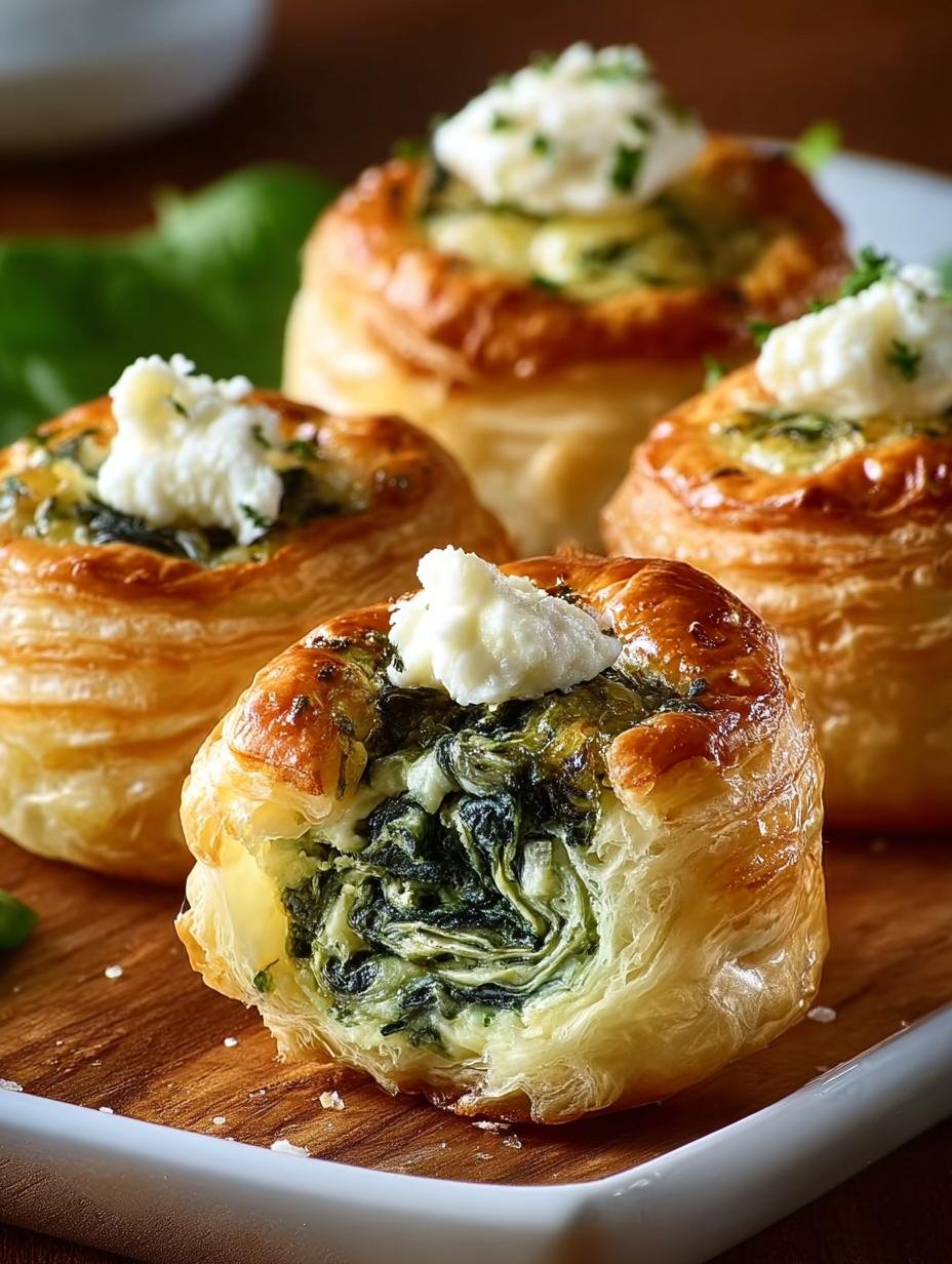 Delicious Spinach Puffs: 12 Perfect Party Snacks - Spinach Puffs - additional detail