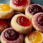 Tutti Frutti Thumbprint Cookies