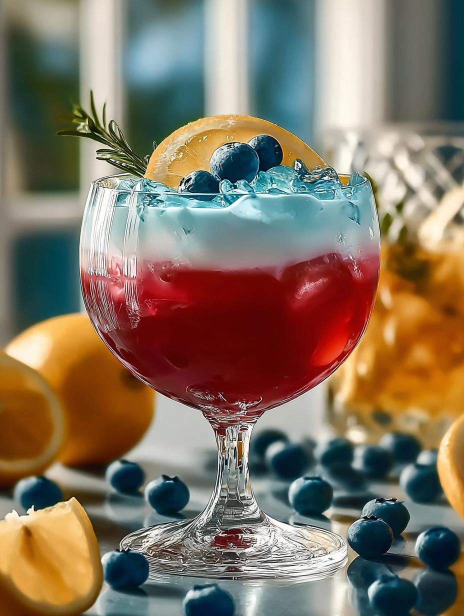 Winter Sapphire Punch Cocktail