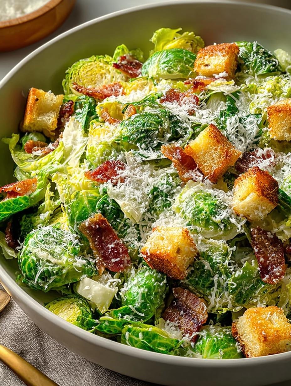 Brussels Sprouts Caesar Salad