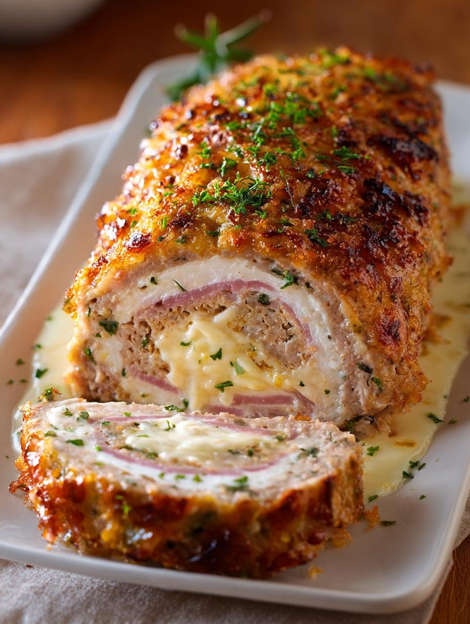 Delicious Chicken Cordon Bleu Meatloaf Recipe - Chicken Cordon Bleu Meatloaf - additional detail