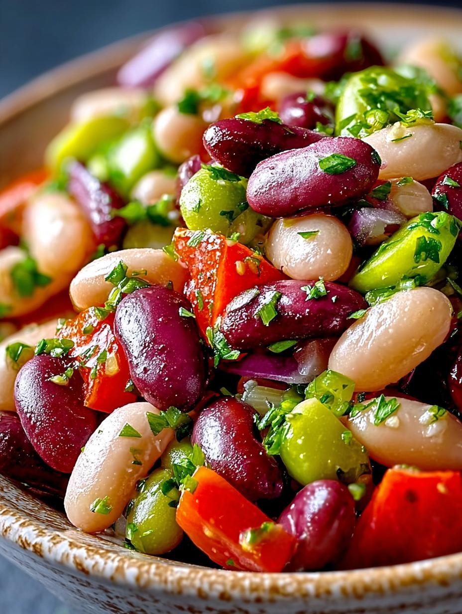 Colorful Bean Salad: 3 Beans for a Zesty Side Dish - Colorful Bean Salad - additional detail