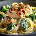 Creamy Chicken Broccoli Fettuccine