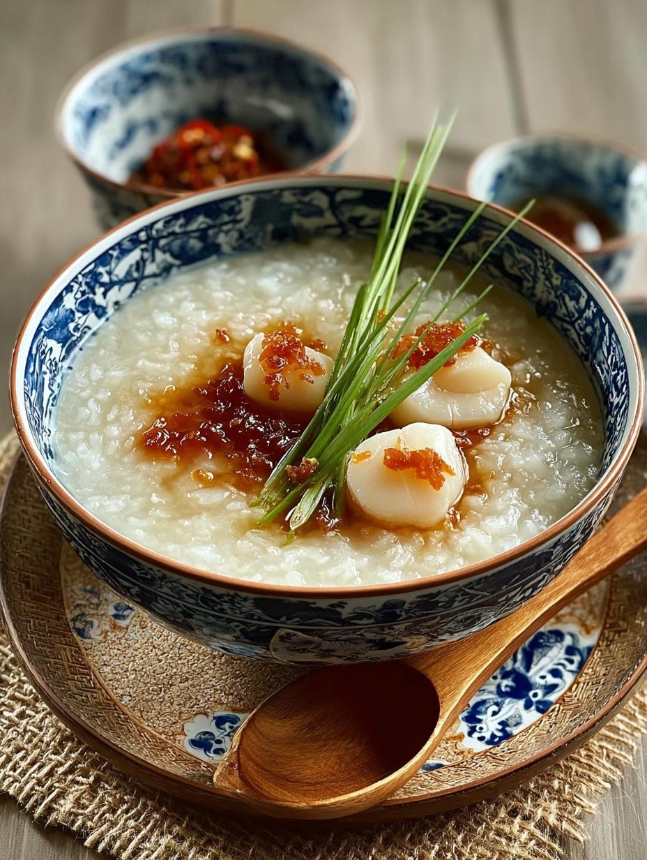 Creamy Dried Scallop Congee for Cozy Comfort - Dried Scallop Congee - main visual representation