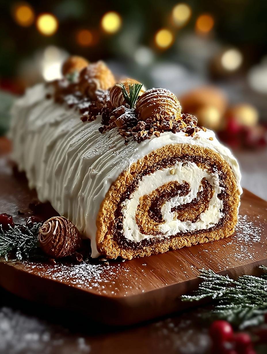Ginger Bread Yule Log: 5 Festive Recipes to Delight - Ginger Bread Yule Log - additional detail