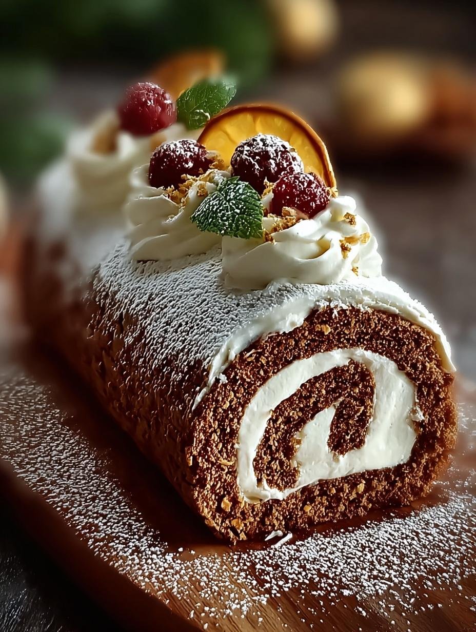 Ginger Bread Yule Log