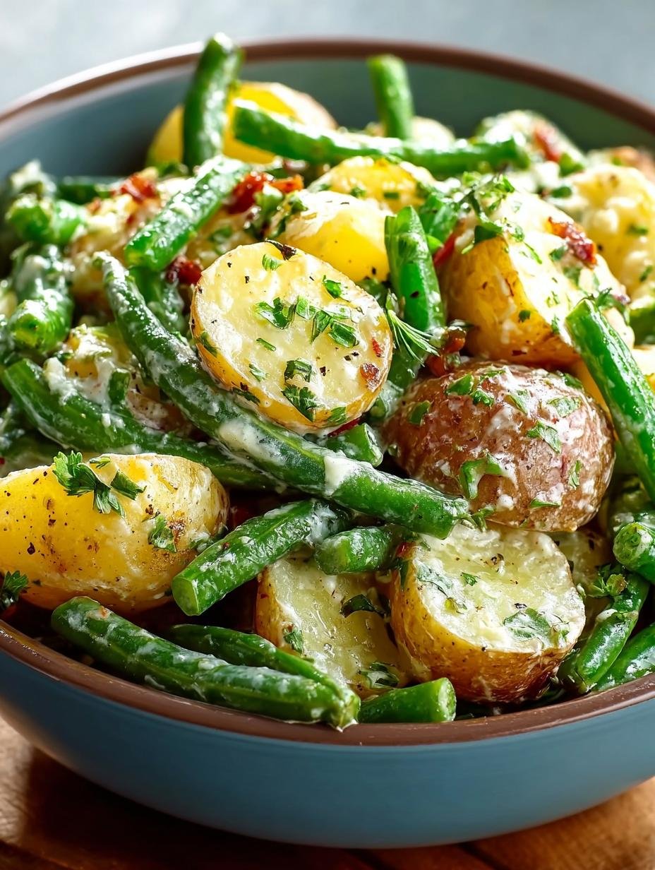 Refreshing Green Bean Potato Salad for Summer Picnics - Green Bean Potato Salad - main visual representation