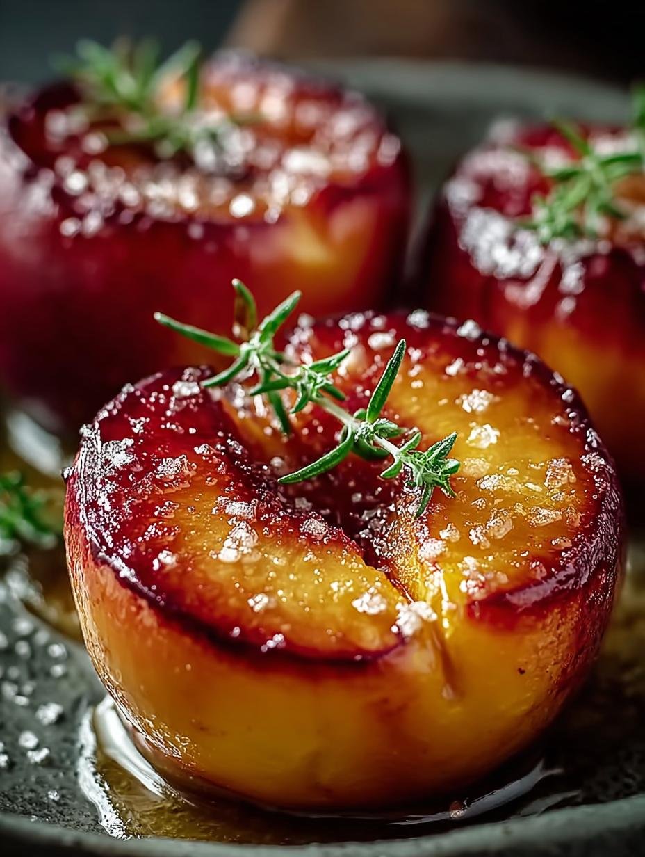 Healthy Honey Roasted Peaches