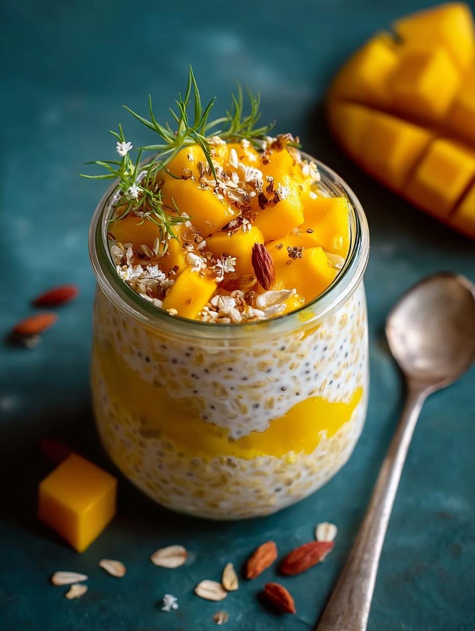 Delicious Mango Chutney Overnight Oats Recipe to Try - Mango Chutney Overnight Oats - main visual representation