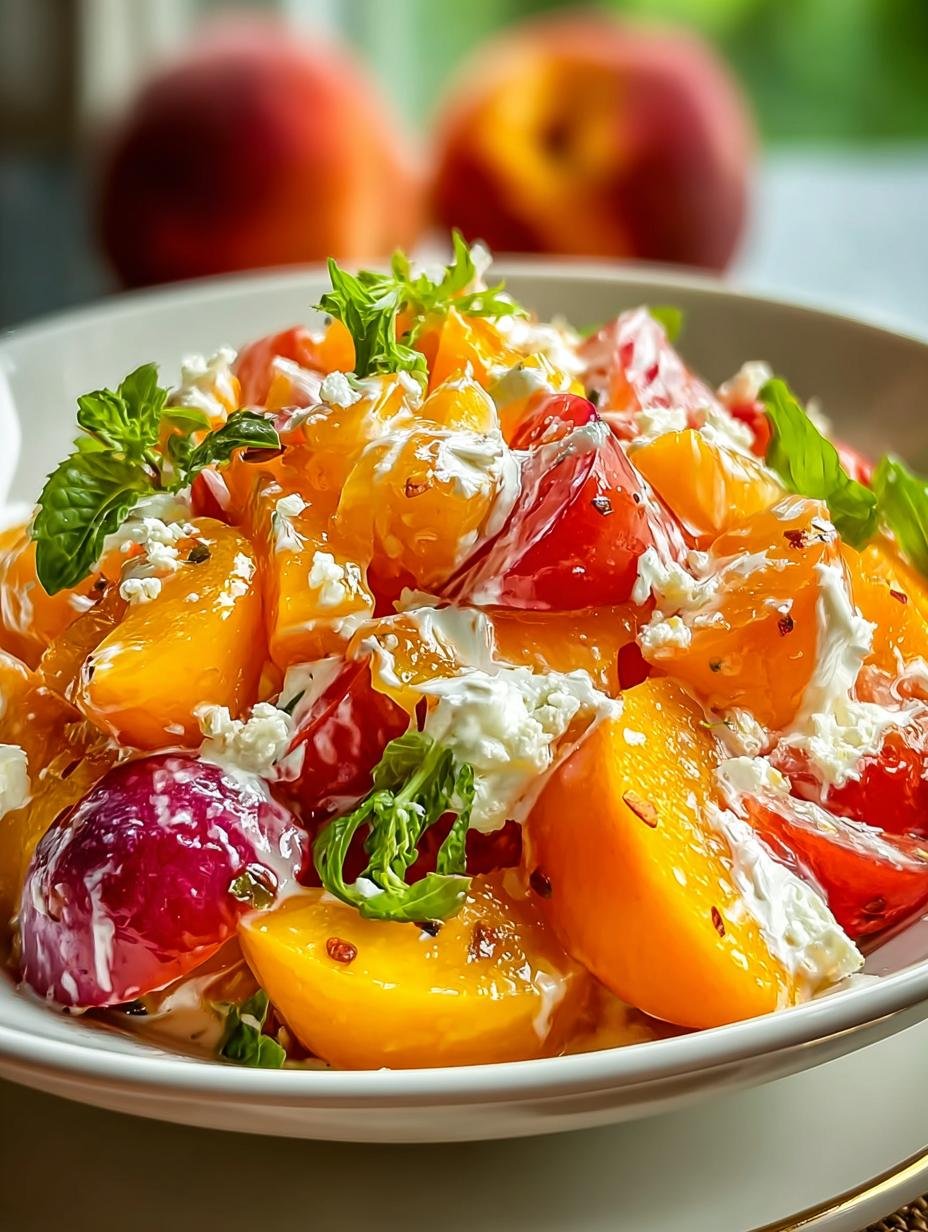 Delicious Millionaire Peach Salad for Summer BBQs - Millionaire Peach Salad - main visual representation