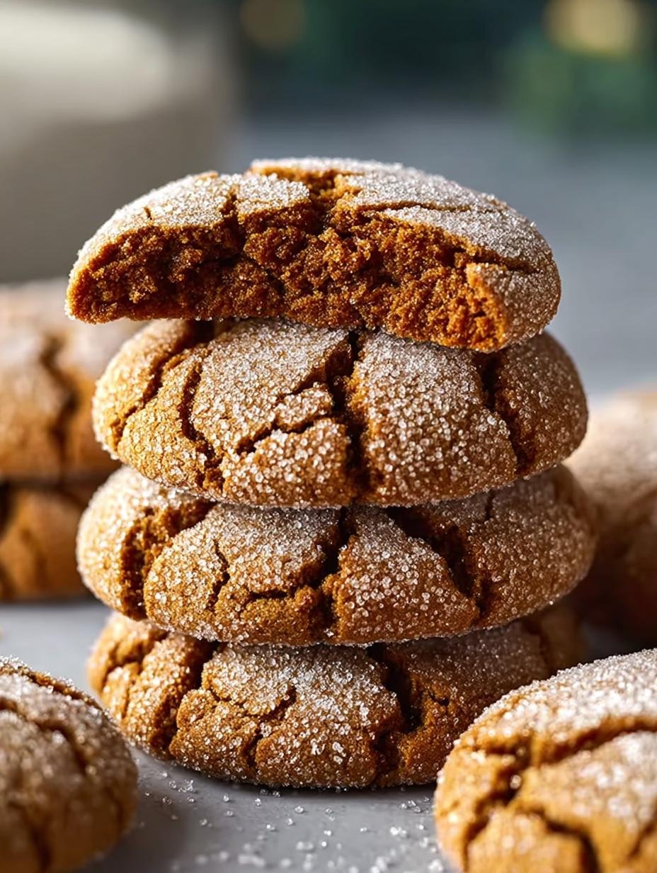 Molasses Crinkle Cookies