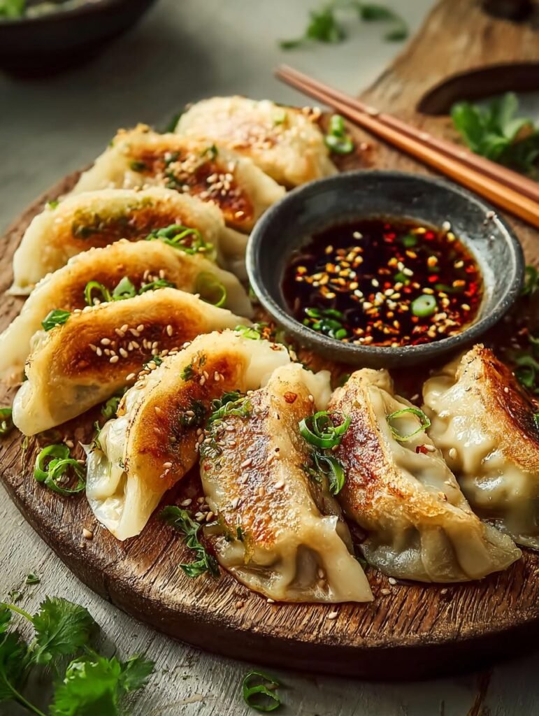 One Pan Dumpling Dinner