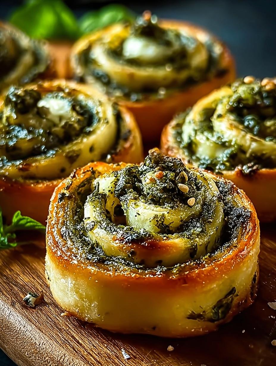 Delicious Pesto Pinwheels: 12 Easy Appetizers - Pesto Pinwheels - additional detail