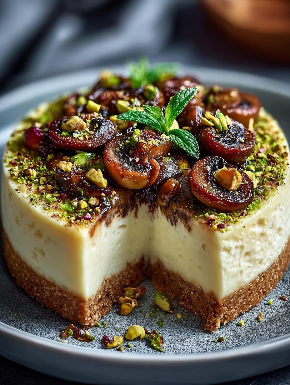 Pistachio Mushroom Cheesecake: A Unique Dessert Delight - Pistachio Mushroom Cheesecake - additional detail