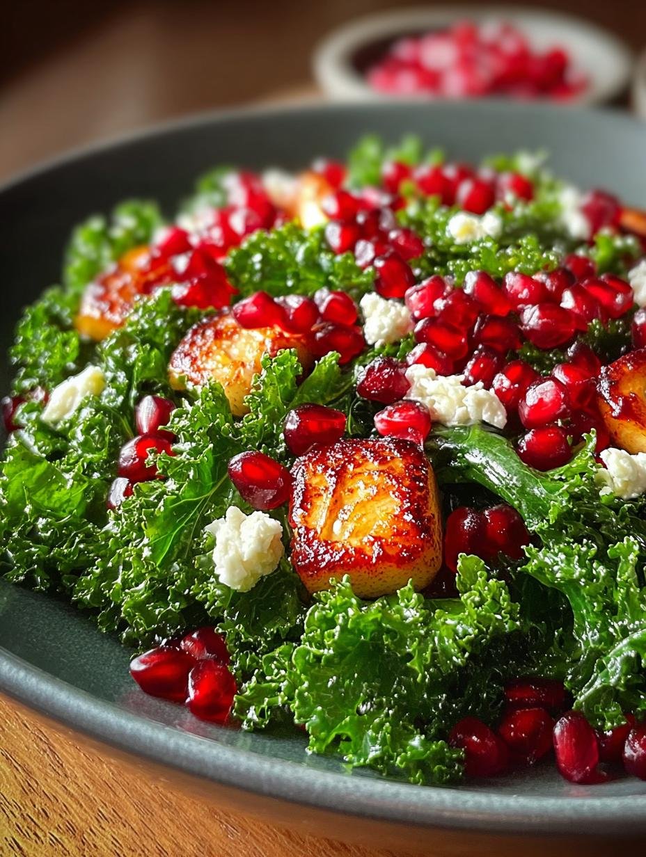 Delicious Pomegranate Kale Salad for Your Festive Feast - Pomegranate Kale Salad - additional detail