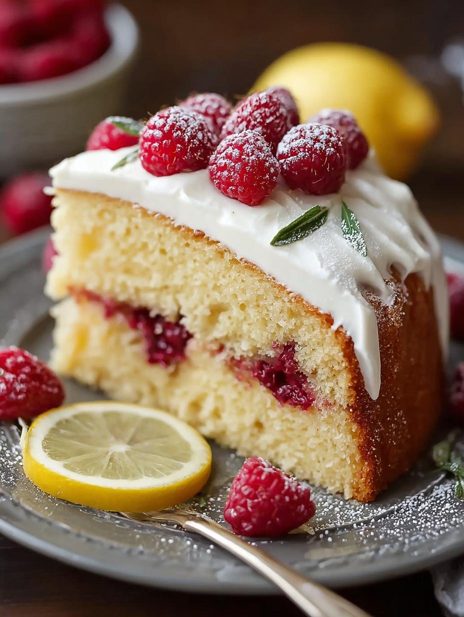 Delicious Raspberry Cake with Lemon Buttercream Bliss - Raspberry Cake with Lemon - additional detail
