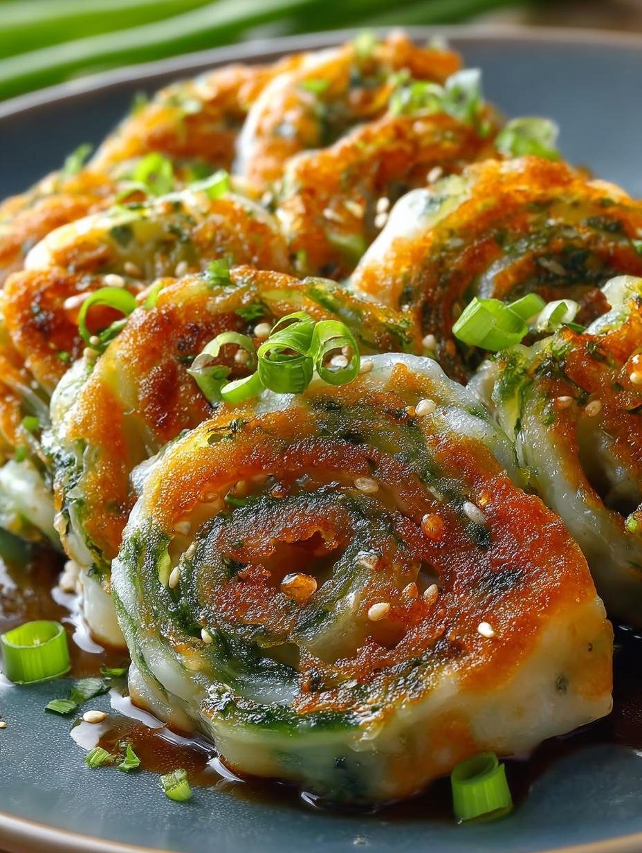 Delicious Rice Paper Scallion Pancakes Ready in Minutes - Rice Paper Scallion Pancakes - main visual representation