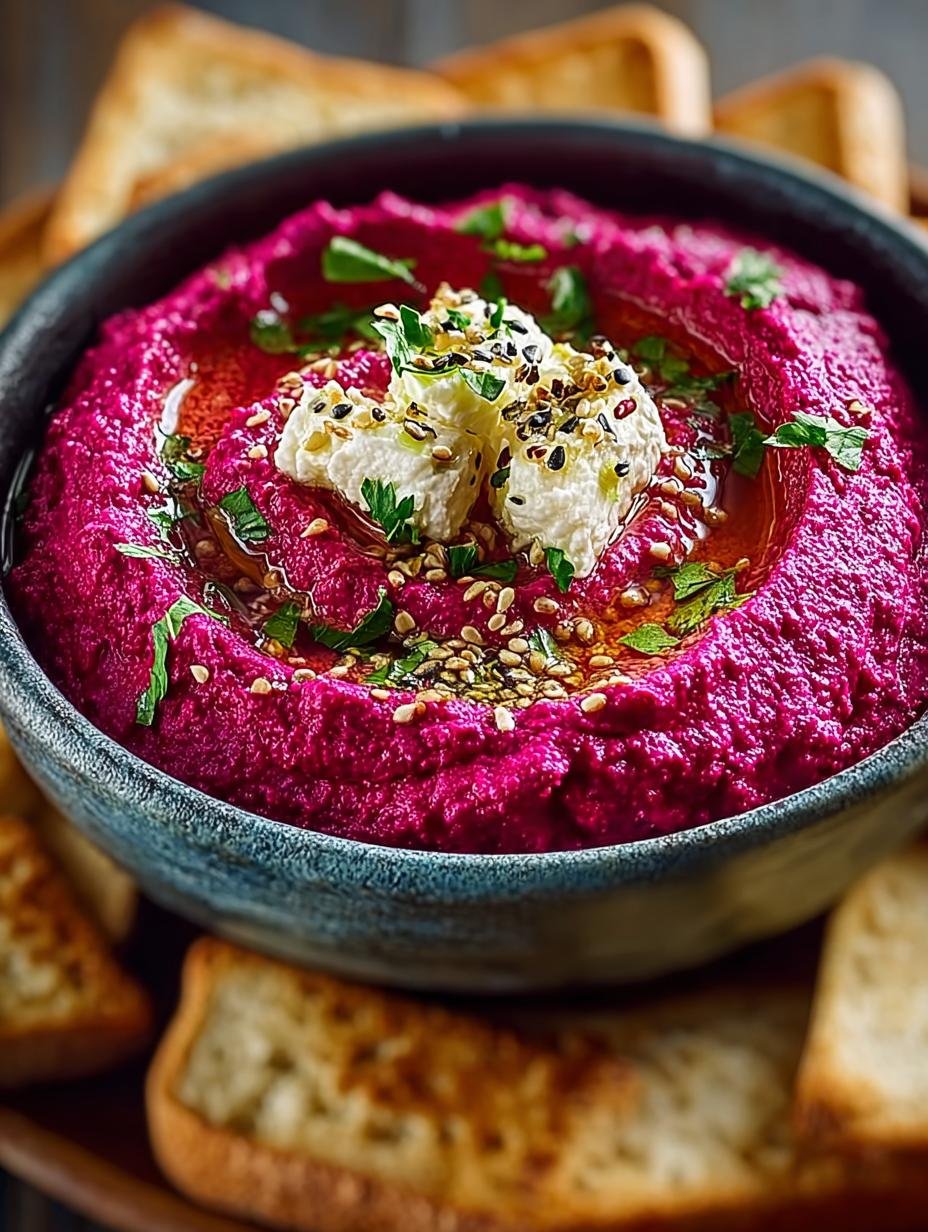Delicious Roasted Beet Hummus That Will Impress Everyone - Roasted Beet Hummus - additional detail